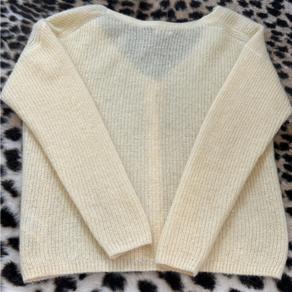 Aritiza Wilfred Cream Wool Cardigan - Picture 4 of 4